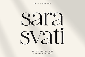 Sarasvati - Serif Display Font, a Serif Font by Artchitype Studio