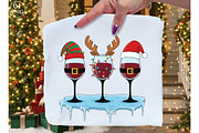 Christmas Wine Glasses Png, an Illustration by Libby Wishes (Thumbnail 1 of 8)
