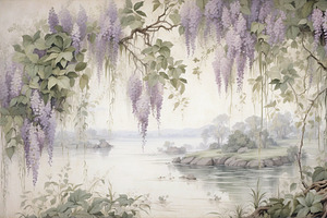 Wisteria Bloom Landscape