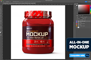 2lb Whey Protein Jar Mockup C2-Pro, a Packaging Mockup by Design Warlord (Thumbnail 2 of 16)
