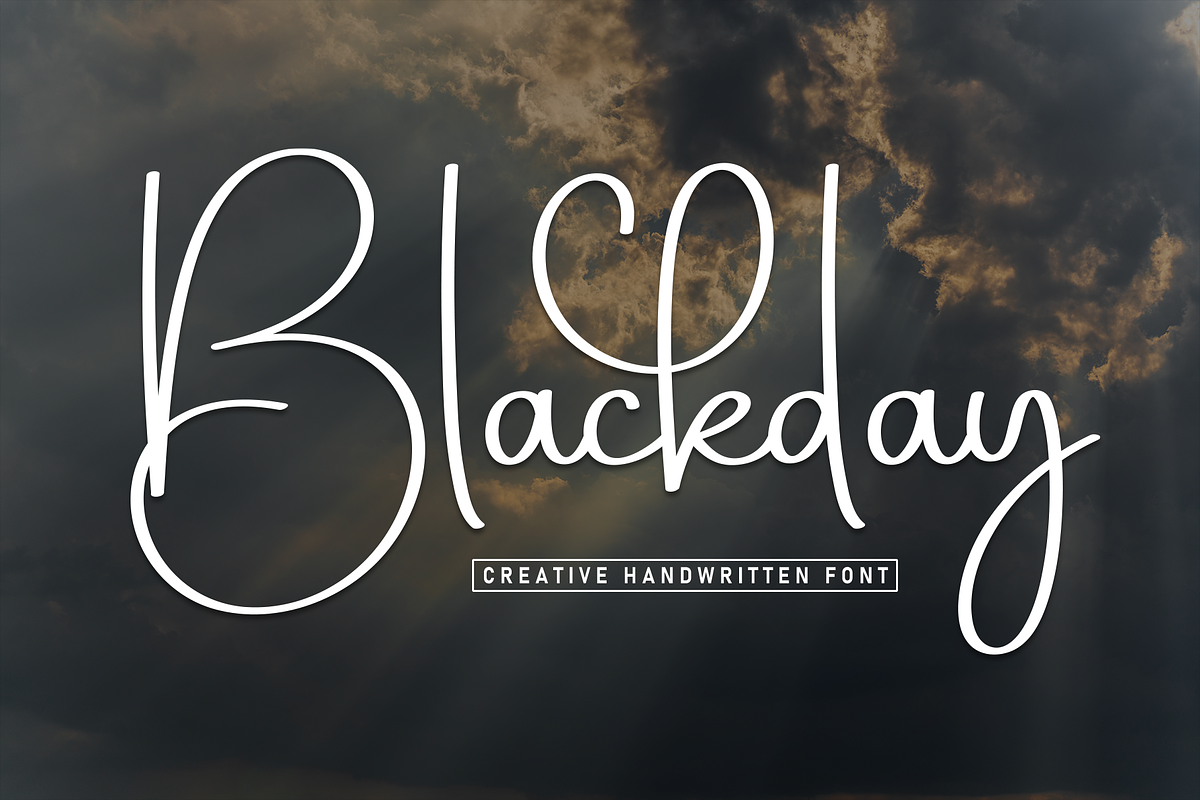 Blackday | Script Font, a Handwritten Font by Scratchones (Photo 1 of 9)