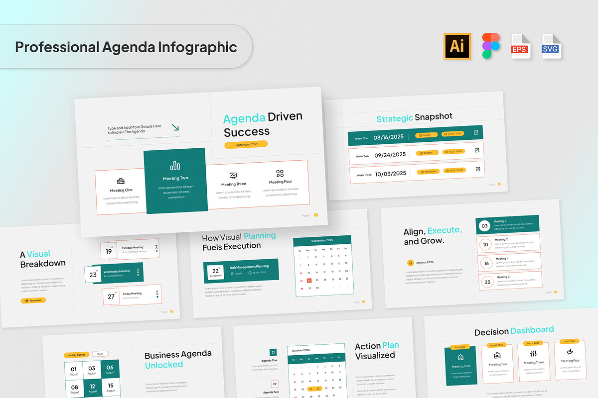 Professional Agenda Infographic, a Presentation Template by Antstheme (Photo 1 of 2)