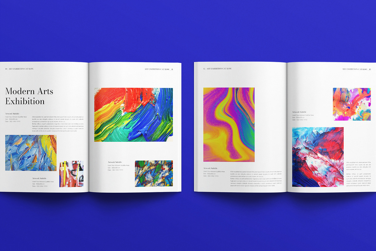 Art Exhibition Catalog Template, a Brochure Template by E-Type (Photo 5 of 7)