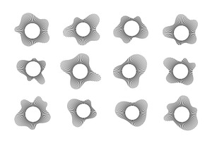 Circular sound wave patterns with, an Object Illustration by YuliiaOsadcha