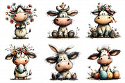 Whimsical Easter Cow Clipart, an Illustration by Daily.Designs (Thumbnail 5 of 8)