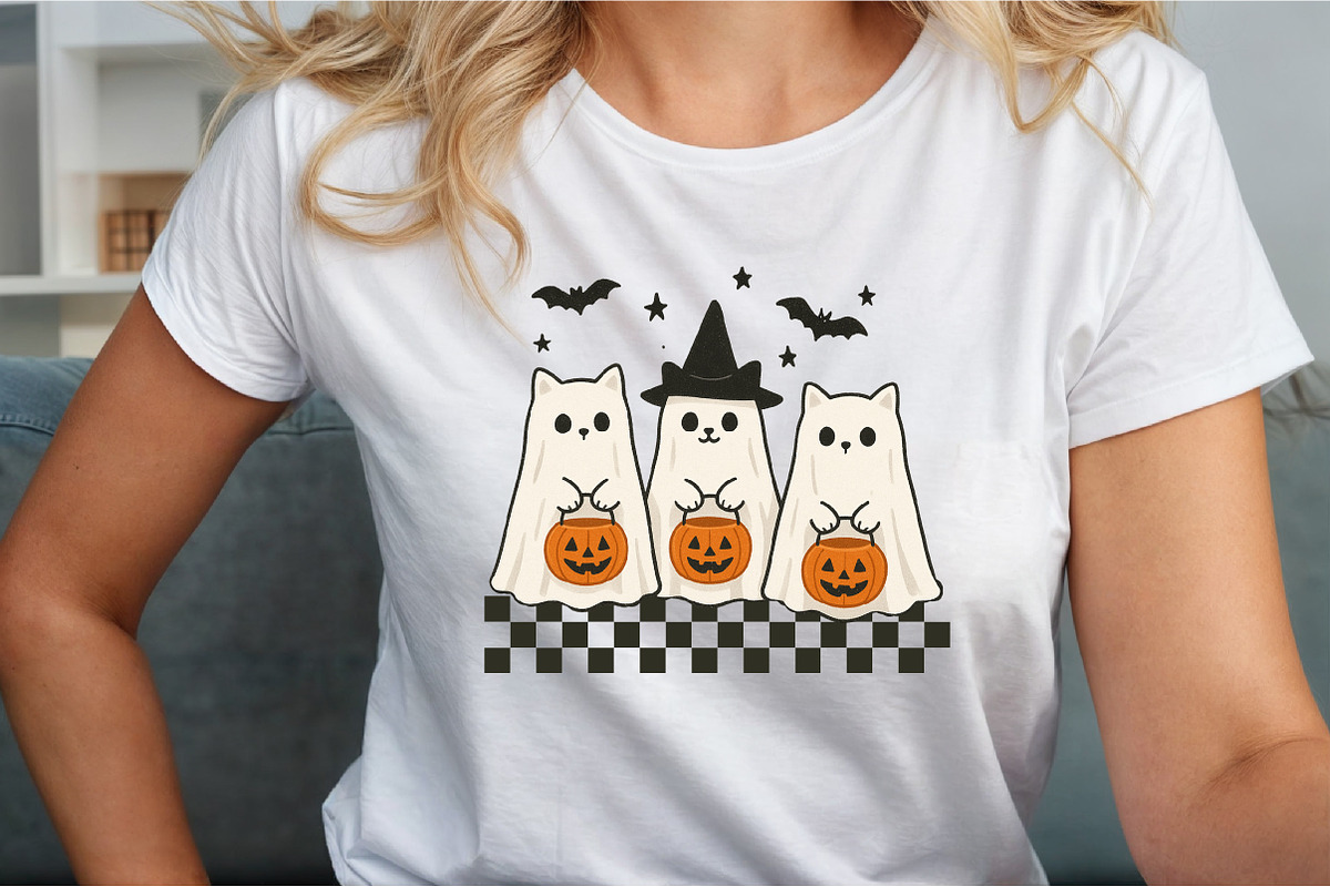 Ghost Spooky Cat Pumpkin Halloween P, an Illustration by Sublimation Artist (Photo 3 of 9)
