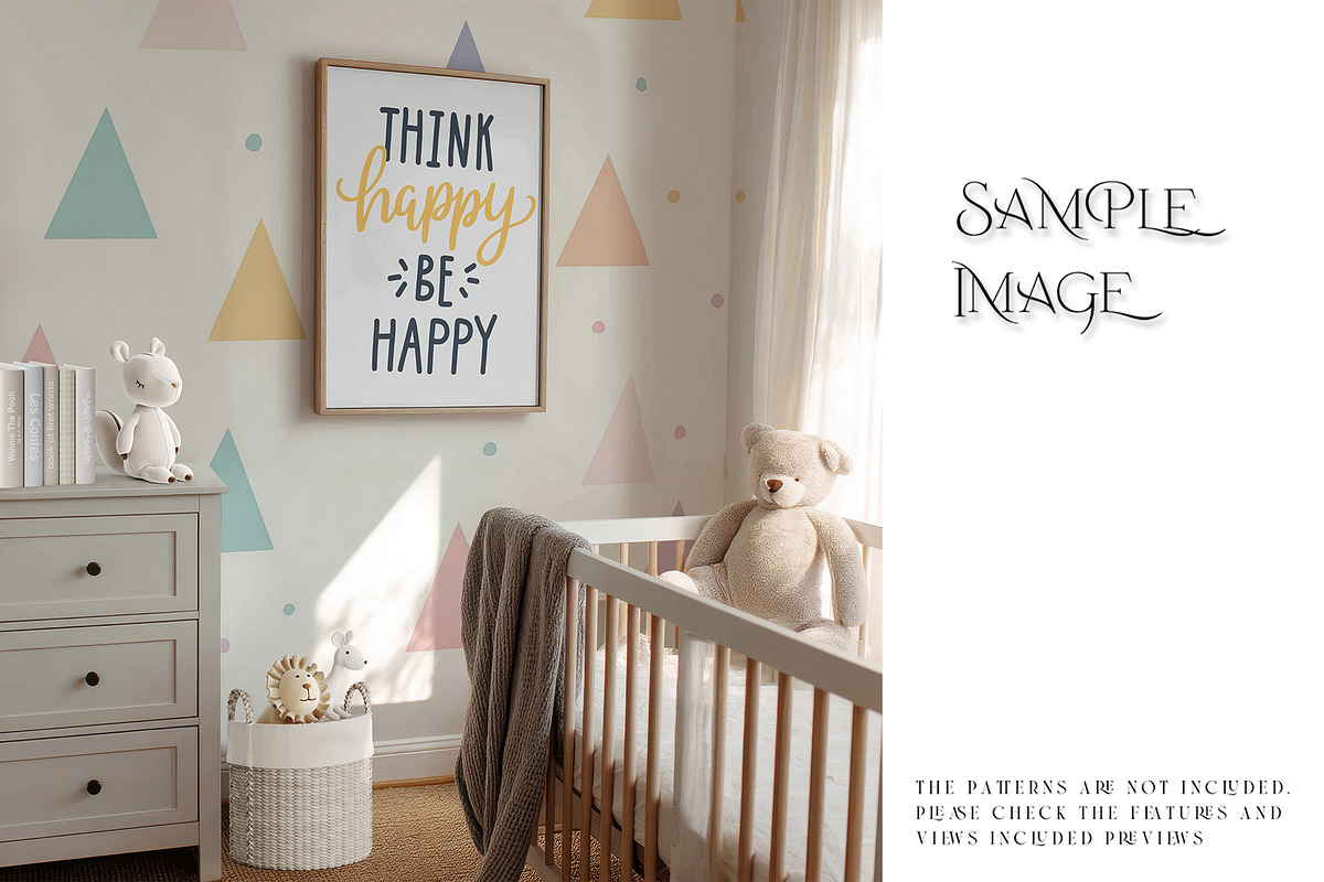 Nursery Wallpaper PNG & PSD Mockups, a Mockup by mock-ups (Photo 11 of 15)