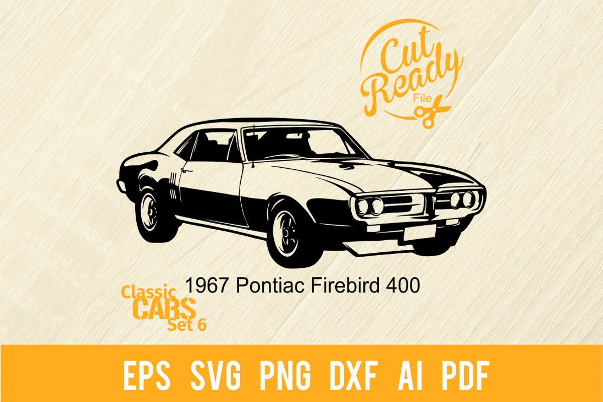 Classic Car SVG - Muscle Car SVG, a Transportation Illustration by Digital-Clipart