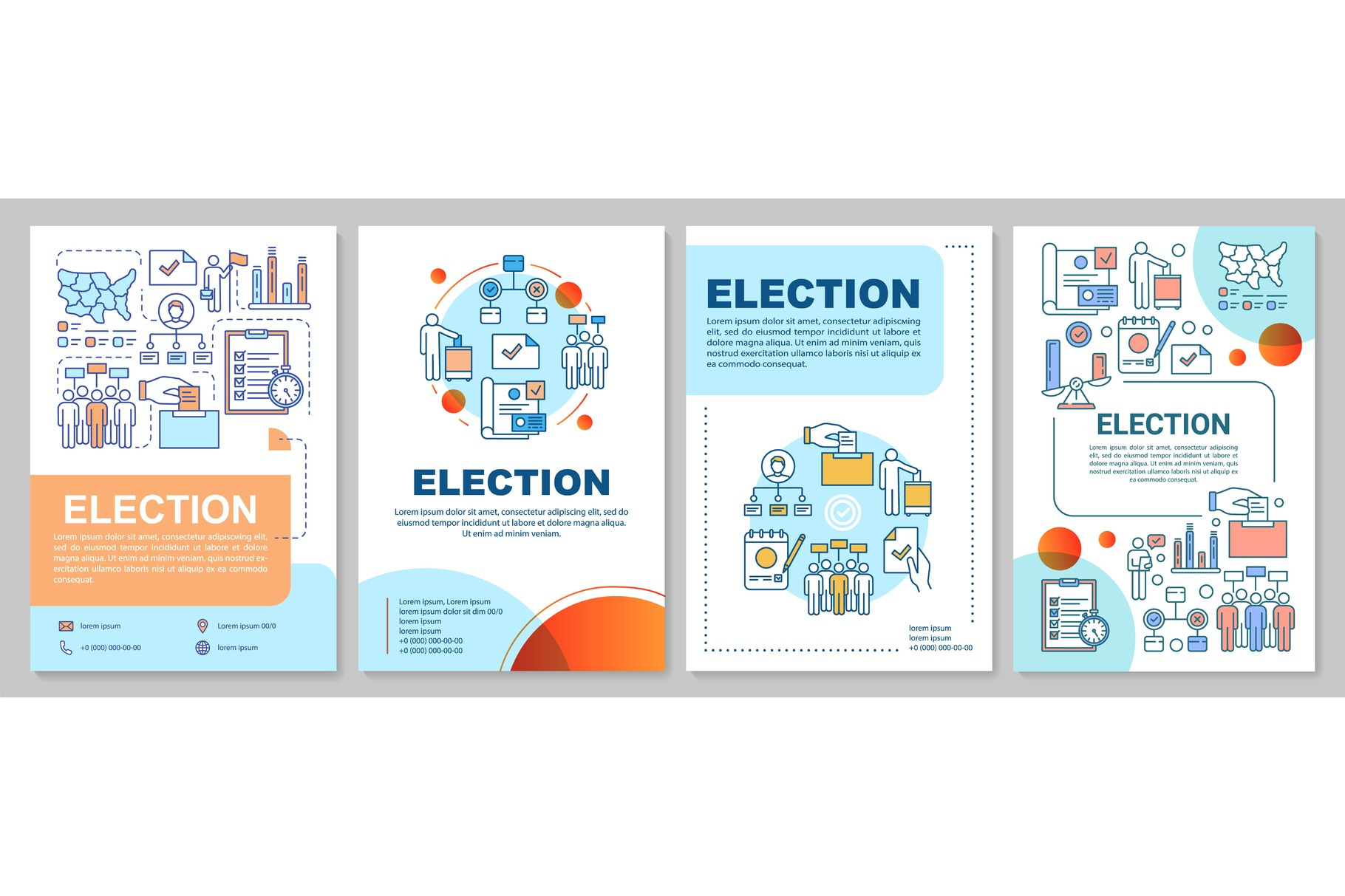 Election brochure template layout, a Brochure Template by IMG Visuals