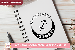 Sagittarius Zodiac Sign SVG Cut File