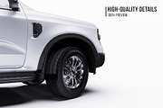 Modern Double Cab Pickup Mockup Set, a Product Mockup by Halal Graphic Studio (Thumbnail 4 of 15)