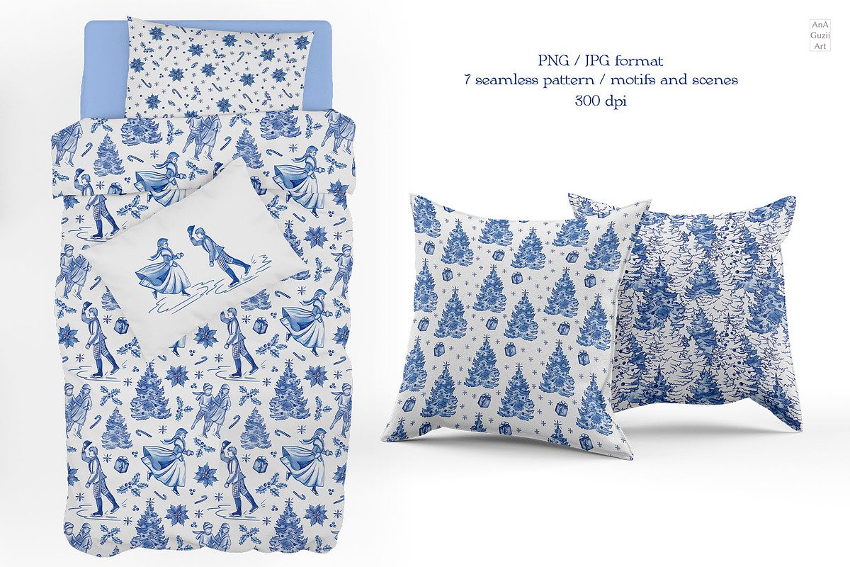 Winter day seamless patterns clipart, a Pattern Graphic by AnaGuziiArt (Photo 10 of 11)