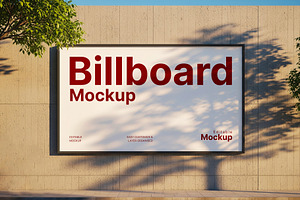Billboard Mockup on Wall, a Product Mockup by graphypix