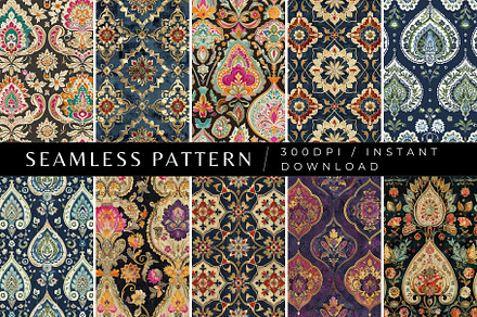 10 Parisa's Classic Persian Patterns, a Pattern Graphic by Inknfolly
