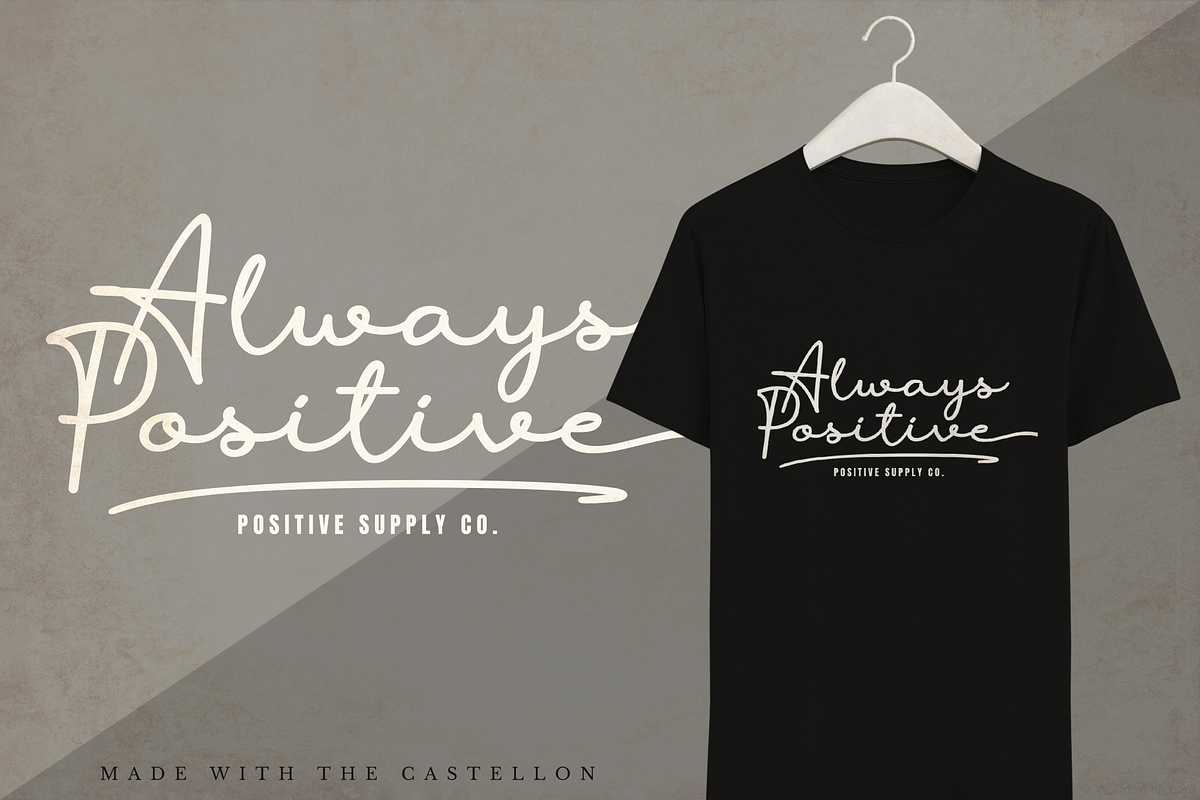 The Castellon, a Script Font by Sibelumpagi Studio (Photo 10 of 17)