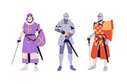 Medieval knights set + cards, a Person Illustration by PaperTrident (Thumbnail 2 of 7)