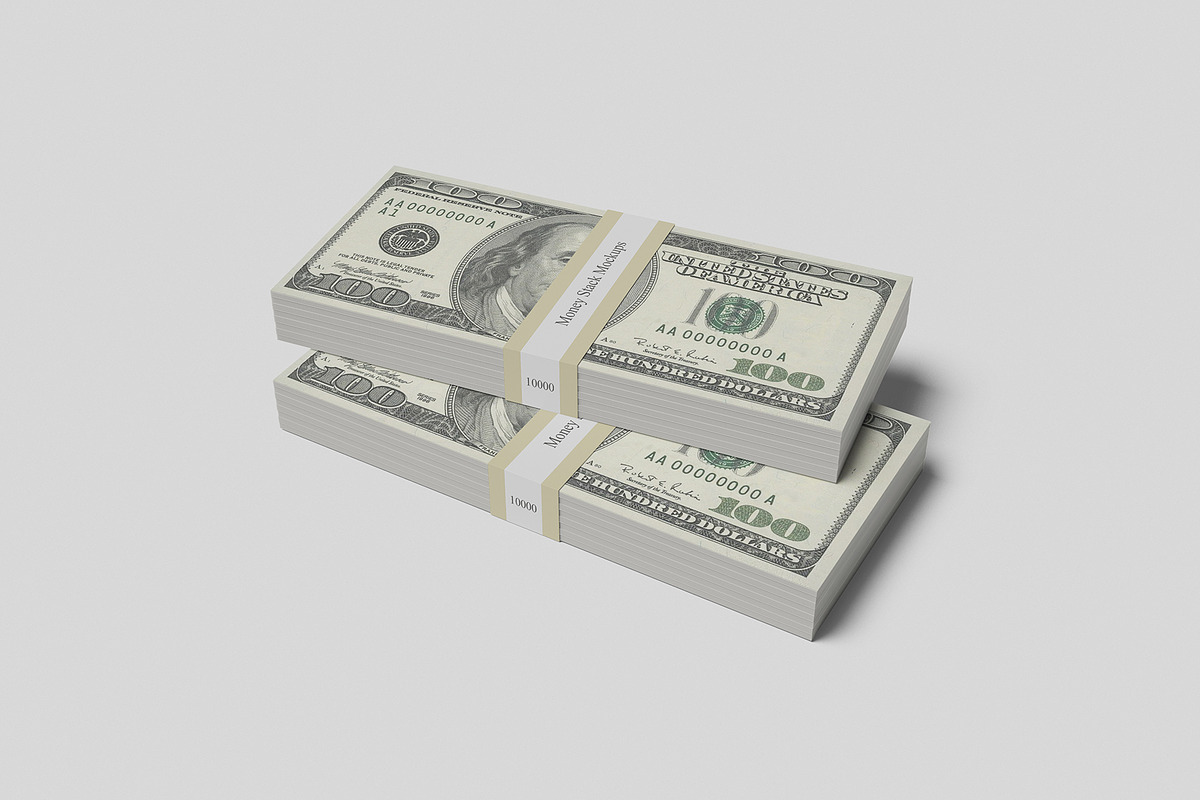 Money Stack Mockups, a Print Template by Pexelcorner (Photo 4 of 5)