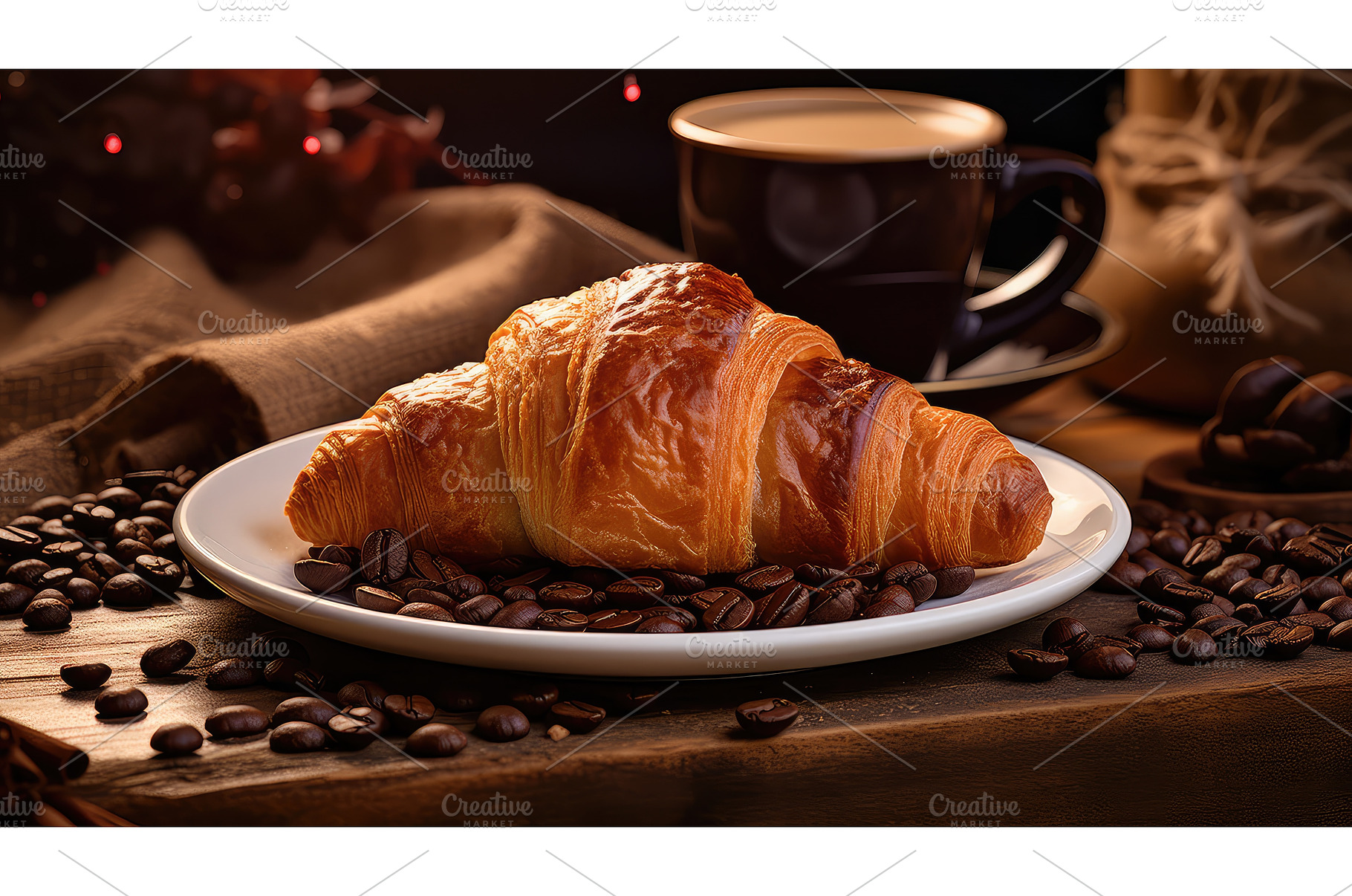 flaky brown croissan food ai, a Background Photo by pikepicture