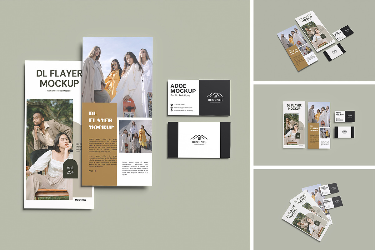 Dl Brochure Mockup, an Advertising Mockup by Afif_studio (Photo 1 of 5)