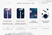 Lost In Space. Colored Font (SVG), a Symbol Font by Cosmic Store (Thumbnail 3 of 19)