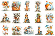 Whimsical Summer Clipart Bundle, an Illustration by OK Design (Thumbnail 3 of 6)