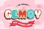 GEMOY - Fun Layered Font, a Font by StoricType (Thumbnail 1 of 14)