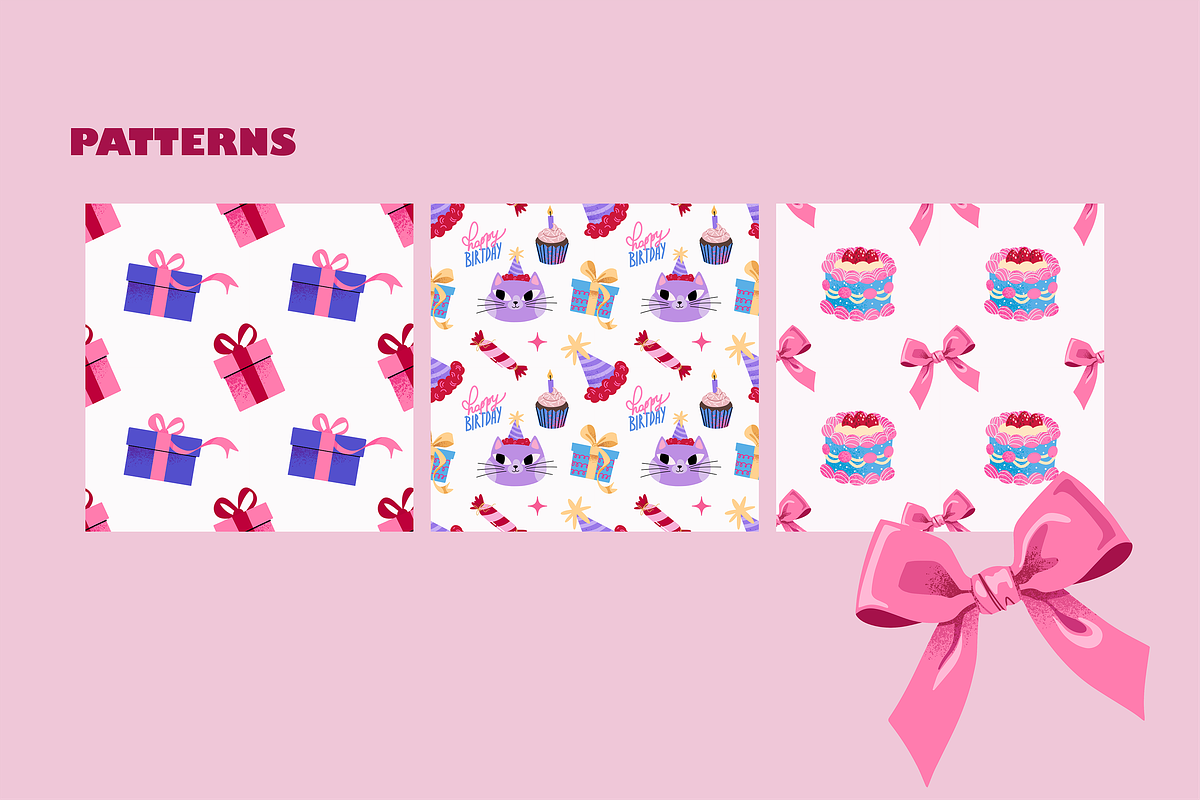 HAPPY BIRTHDAY clipart collection, a Decorative Illustration by UnaAnya (Photo 5 of 7)