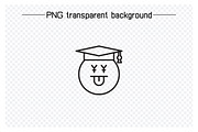 Student Line Emoticons Set, an Outline Icon by Designfour (Thumbnail 5 of 7)