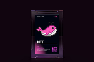 Transparent Frame For Nft Art Mockup