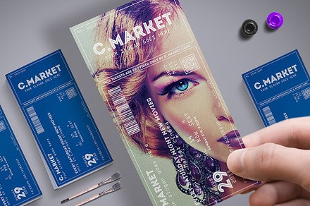 Elegant Creative Event Ticket, a Card Template by Tzochko