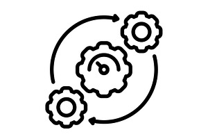 Processes procedure black icon, an Outline Icon by Creative priyanka