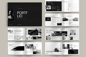 Designer Portfolio Landscape, a Brochure Template by Pixelpick