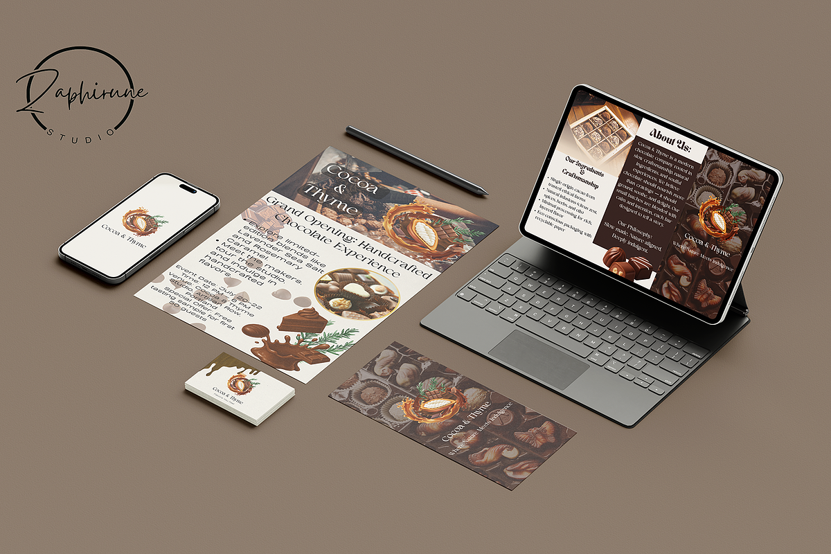 Chocolate Branding Bundle, a Branding & Logo Template by Zaphirune_Studio (Photo 1 of 5)