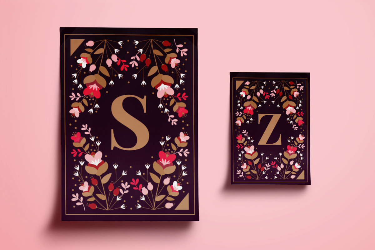 Madrid Floral Monograms, a Pattern Graphic by Werlang Paper (Photo 5 of 5)