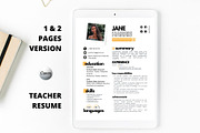 Elementary Teacher Resume Template, a Resume Template by MediaKitTemplates (Thumbnail 4 of 9)