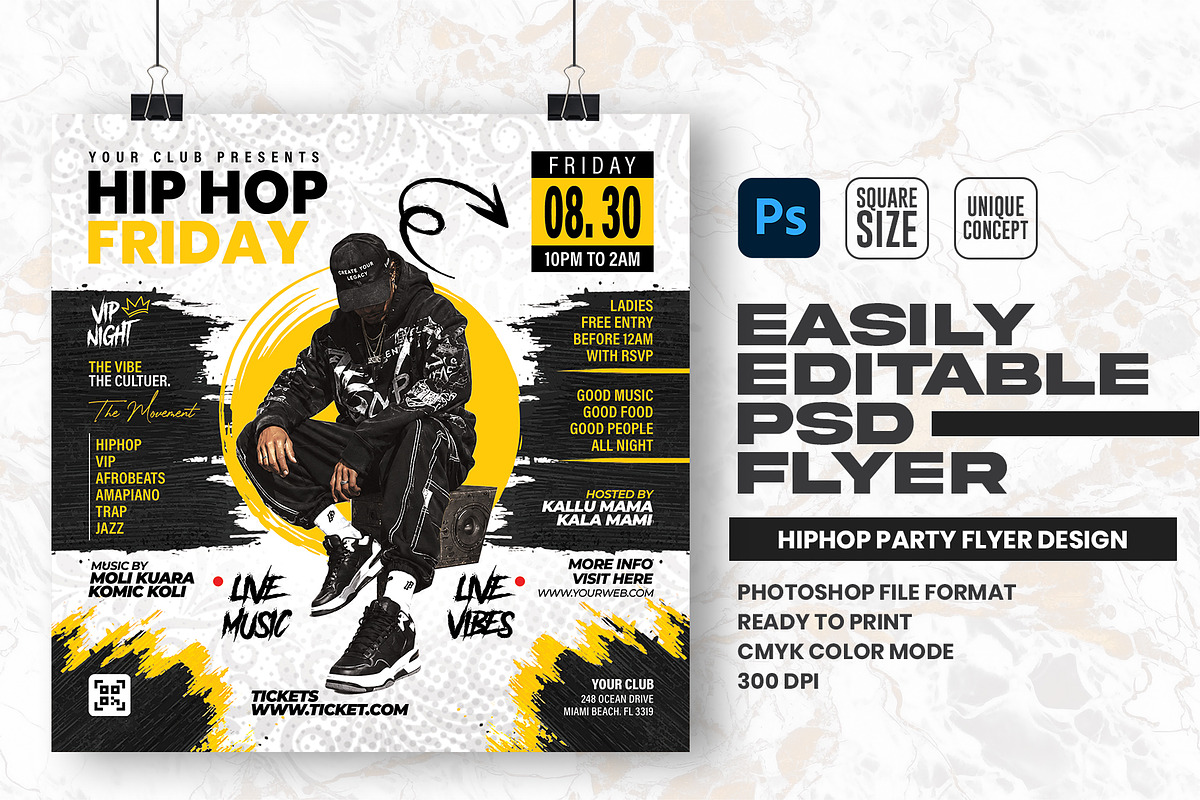 Friday Party PSD Flyer Design, a Flyer Template by Shajib Shikder (Photo 1 of 2)