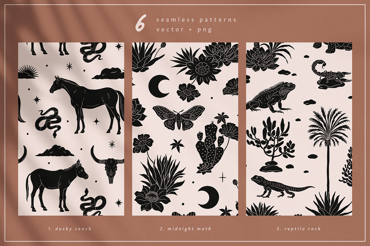 Dark Desert Vector Collection, an Animal Illustration by rouxsupplyco (Photo 4 of 14)