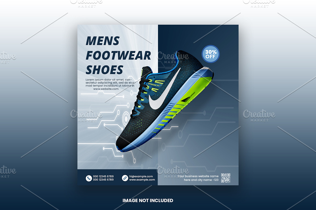 Shoes sale square flyer design, a Social Media Template by