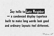 Late Neighbor Condensed Bold Sans, a Sans Serif Font by Struvictory.art (Thumbnail 2 of 9)