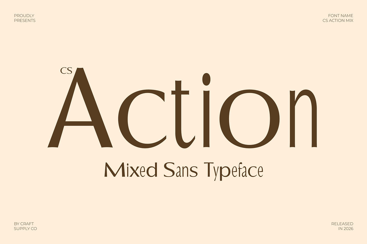CS Action Mix, a Sans Serif Font by Craft Supply Co. (Photo 1 of 8)