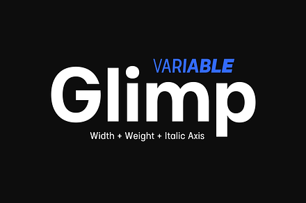 Glimp Variable, a Sans Serif Font by OneSevenPointFive