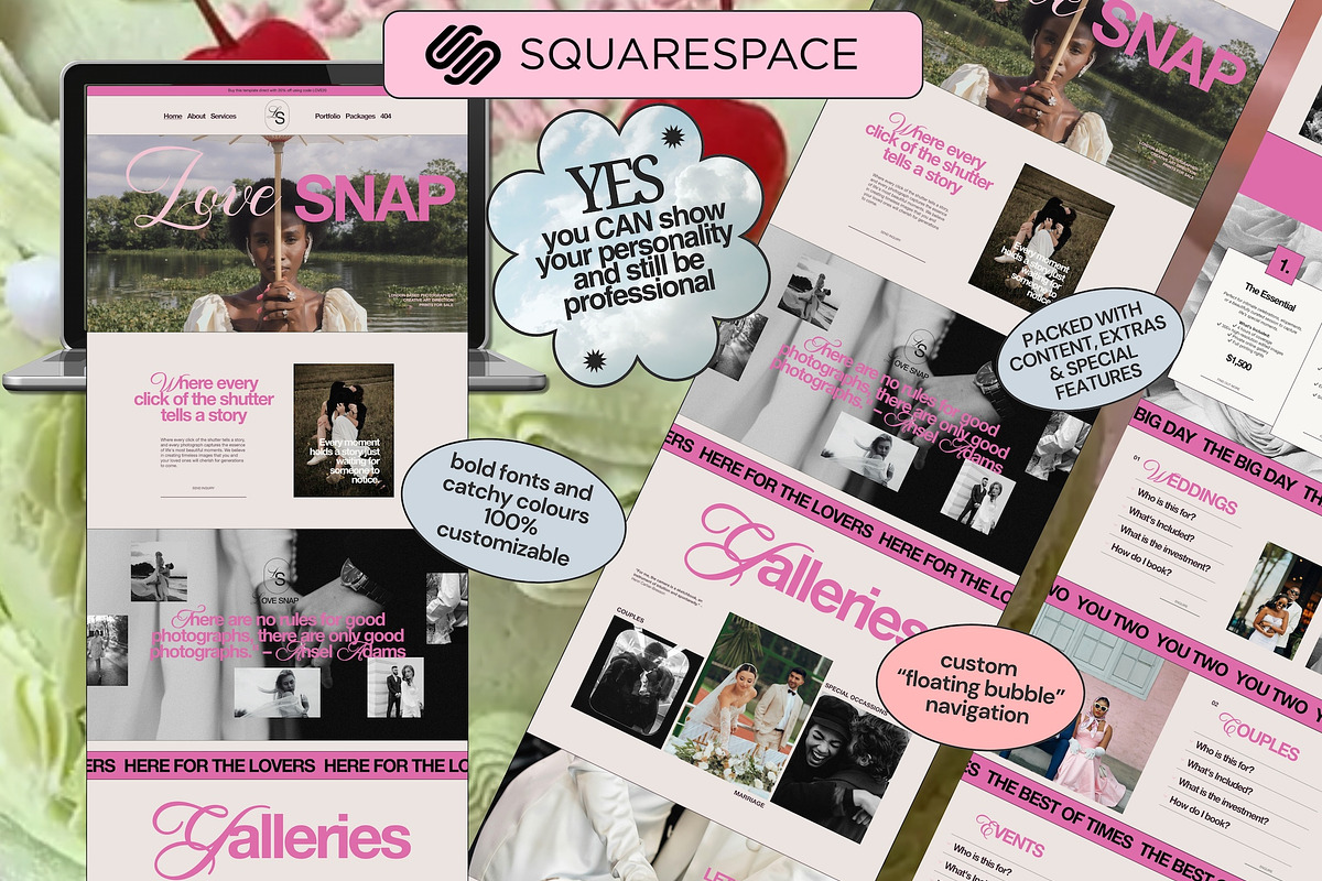 Squarespace Photography Website, a Squarespace Template by Kill Vanilla Studio (Photo 1 of 8)