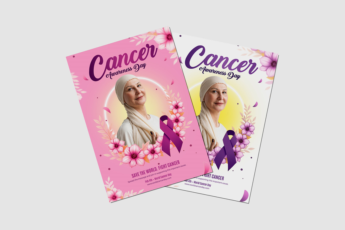 Cancer Awareness Poster Template PSD, a Flyer Template by zahidhossainalif (Photo 5 of 5)