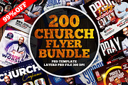 New-200 Church Flyers Bundle, a Flyer Template by AfzaalGraphics (Thumbnail 1 of 41)