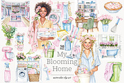 Spring Clipart | Cleaning Clip Art, a Seasonal Illustration by GlamArtZhanna (Thumbnail 1 of 8)