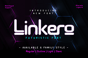 Linkero - Futuristic Font, a Sans Serif Font by twinstd (Thumbnail 1 of 10)
