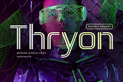 Thryon Futuristic Display Font, a Sans Serif Font by Vadovastd (Thumbnail 1 of 8)