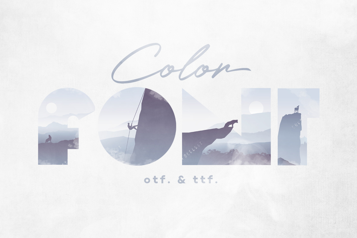 Valley Mist - SVG Color Font preview 2