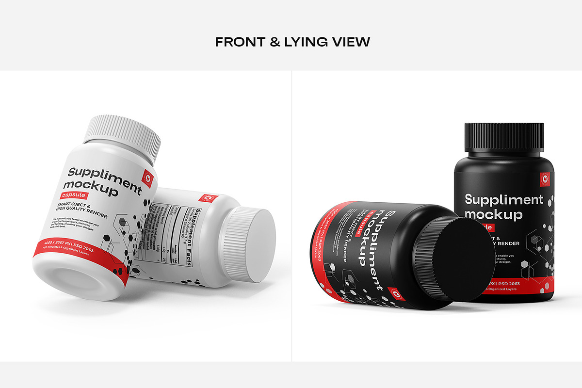 Medical Supplement Bottle Mockup, a Packaging Mockup by Ram Studio LLC (Photo 14 of 15)