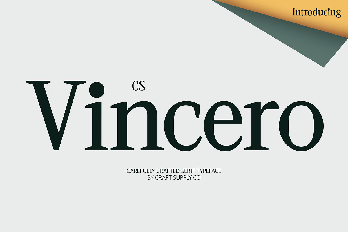 CS Vincero – Contemporary Font, a Serif Font by Craft Supply Co. (Photo 1 of 8)